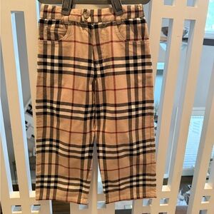 Burberry Kids Checkered Trousers - Beige and Black